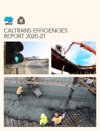 Caltrans Fiscal Year 2020-21 Efficiencies Report cover.